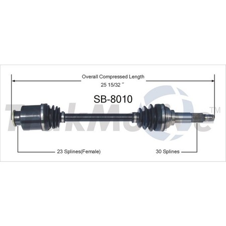 SURTRACK AXLE Cv Axle Shaft, Sb-8010 SB-8010